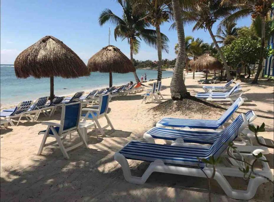 Beachfront Akumal Half Moon Bay Eksteriør billede