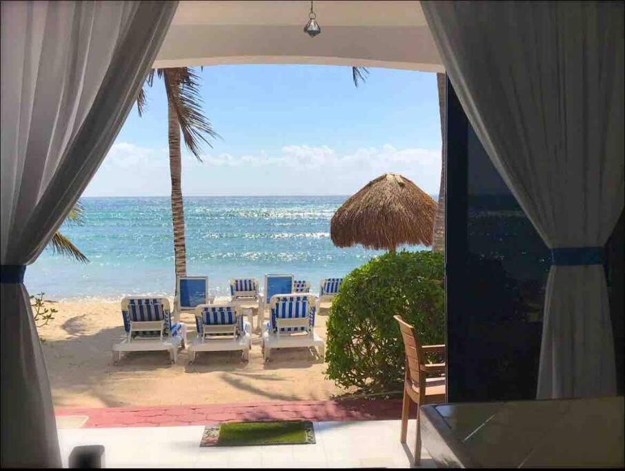 Beachfront Akumal Half Moon Bay Eksteriør billede